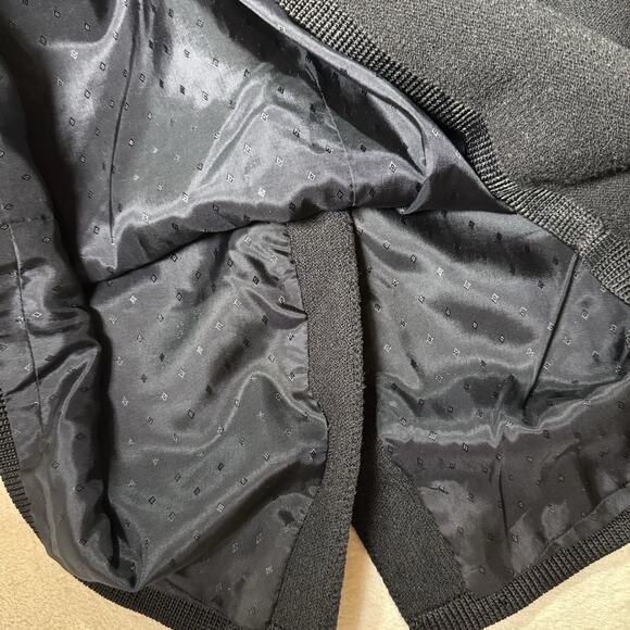 VTG St. John Knit Button Jacket Blazer Lined Black Wool 80s Gold Women's Size L - Picture 5 of 7